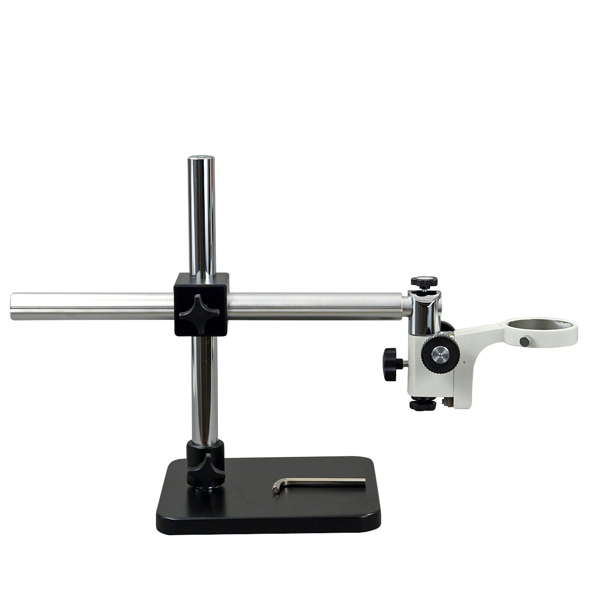 OMAX Adjustable Boom Stand for Stereo Microscopes - Heavy Duty Microscope Arm with Clamp Base | Perfect for Lab Research, Jewelry Making & Electronics Repair