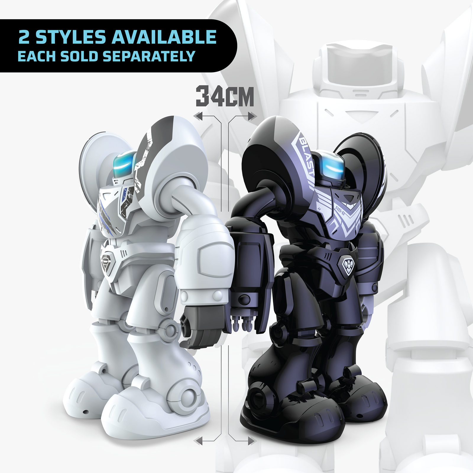 Silverlit YCOO Robo Blast - Interactive Remote Control Robot Toy for Kids with LED Lights & Sound Effects - Perfect for Indoor Play, STEM Learning & Birthday Gifts