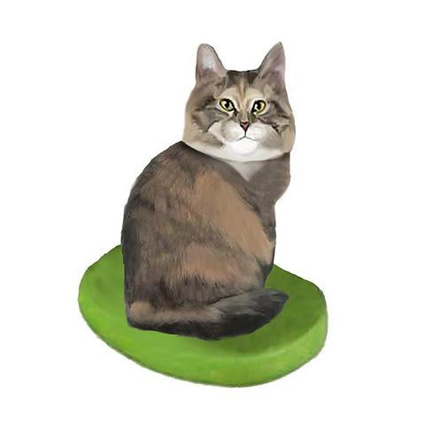 Custom Maine Coon Cat Large Bobblehead - Personalized Pet Memorial Gift for Cat Lovers - Perfect for Home Decor, Office Desk, or Car Dashboard