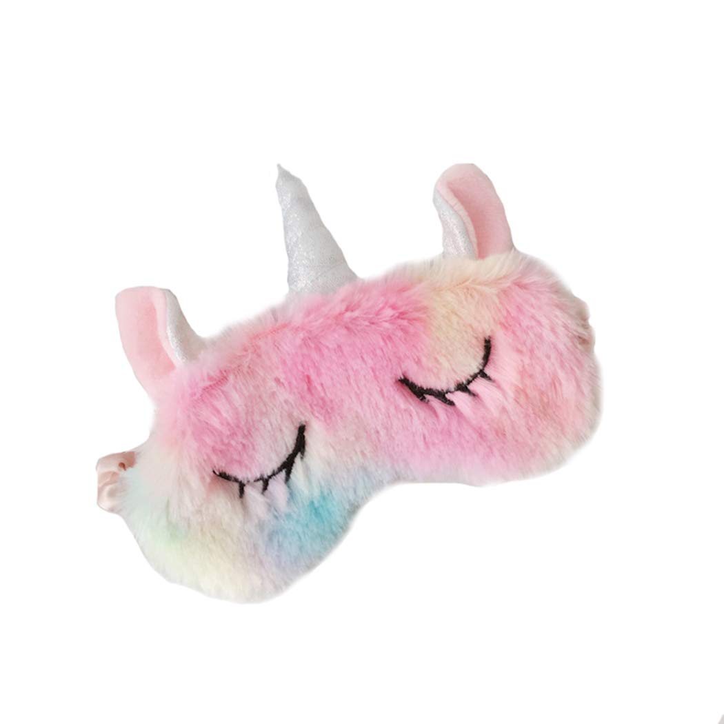Cute Cartoon Animal Sleeping Mask for Women & Kids - Soft Blindfold Eye Cover for Better Sleep, Travel & Relaxation