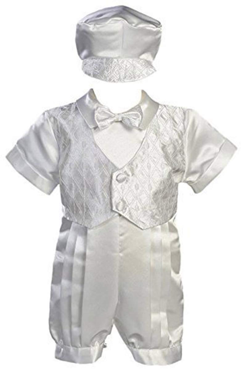 Baby Boy Baptism Outfit - Christening Romper Clothes for Infant Boys | Perfect for Church Ceremonies & Special Occasions
