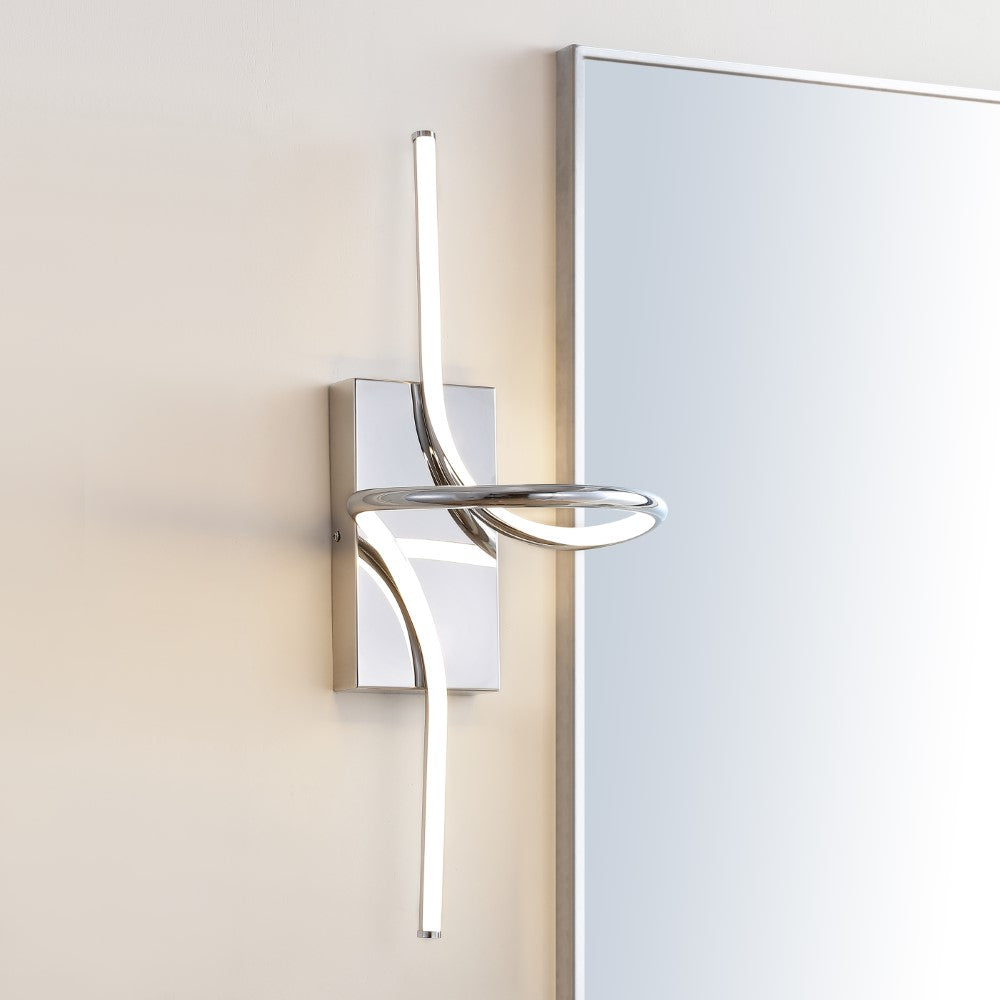 Minimalist Metal Integrated LED Vanity Light Sconce - 9 Inch Modern Bathroom Wall Light for Bedroom, Dressing Room & Makeup Area