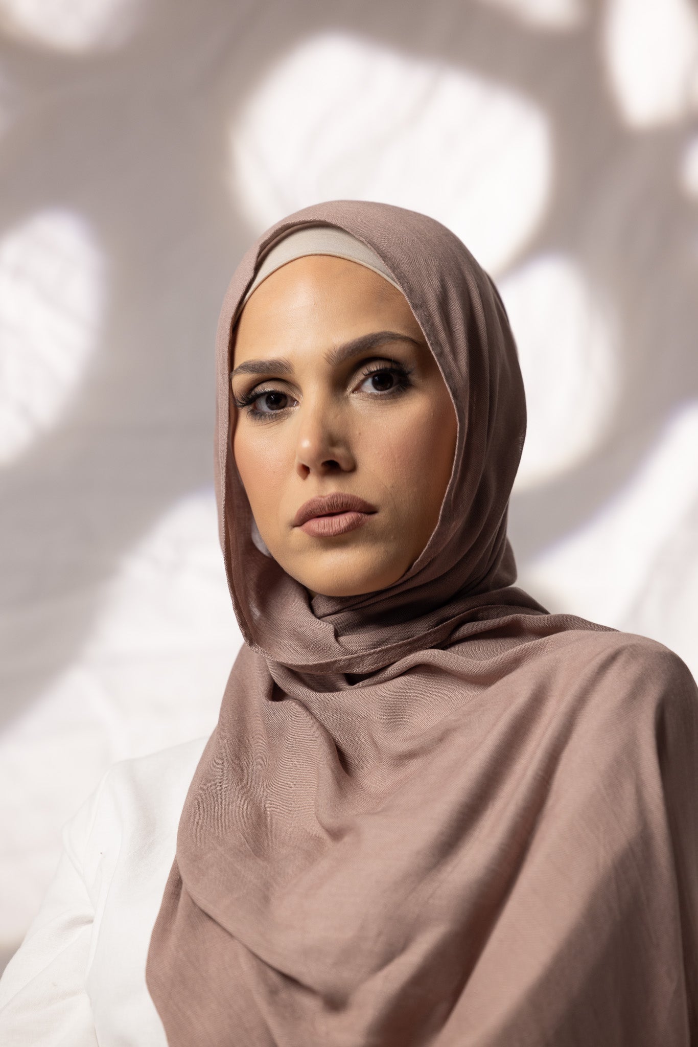Soft & Breathable Cotton Modal Shawls in Light Brown Shades - Perfect for Travel, Outdoor Events & Cozy Home Wear