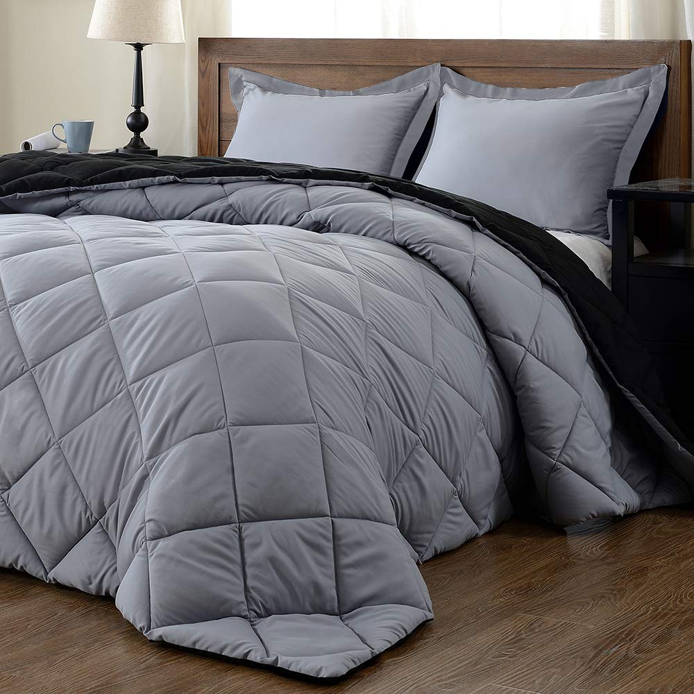Reversible Down Alternative Comforter Set - 5 Piece Oversized King (98