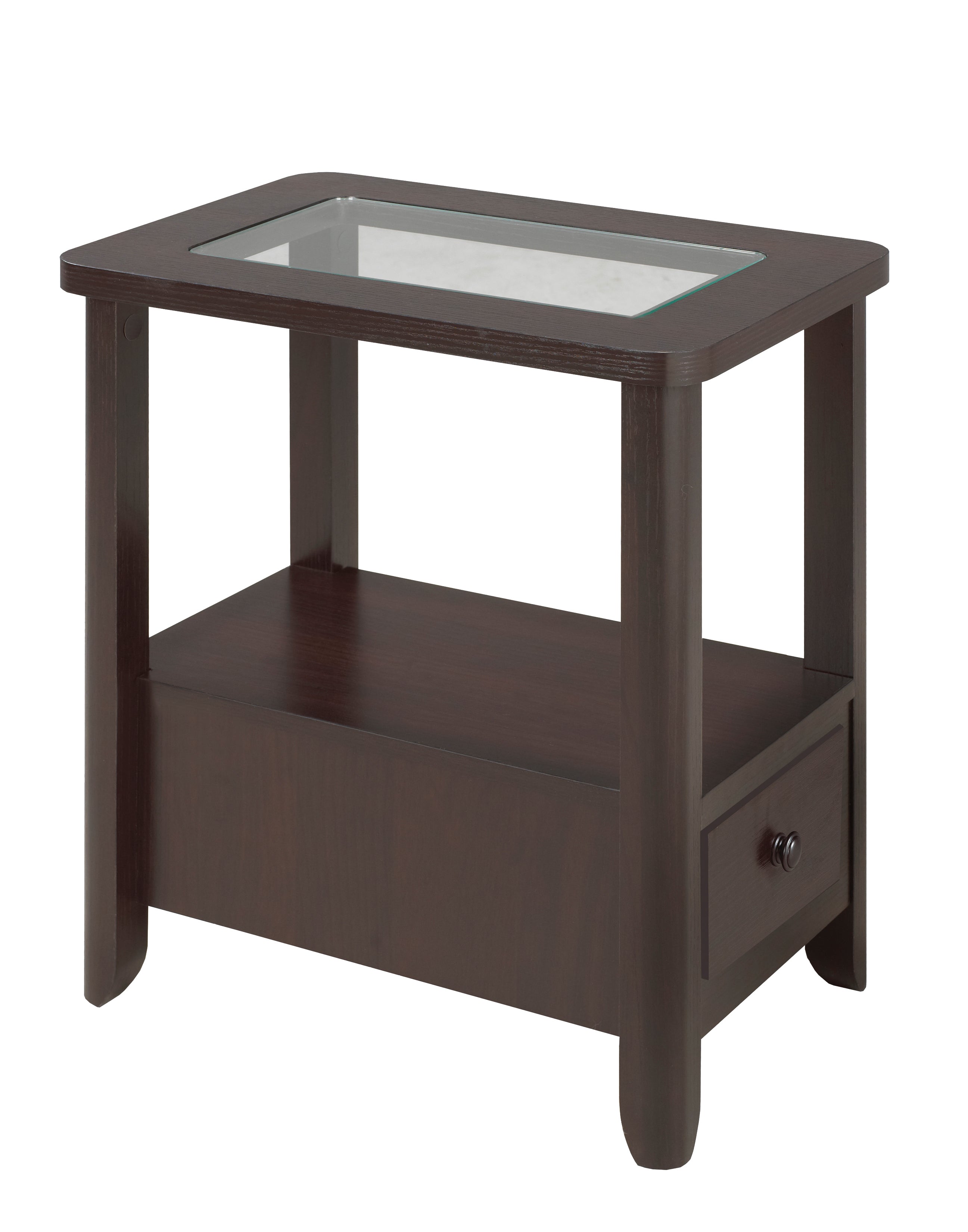 Stylish Dark Cherry Accent Table - Elegant Side Table for Living Room, Bedroom, or Entryway Decor
