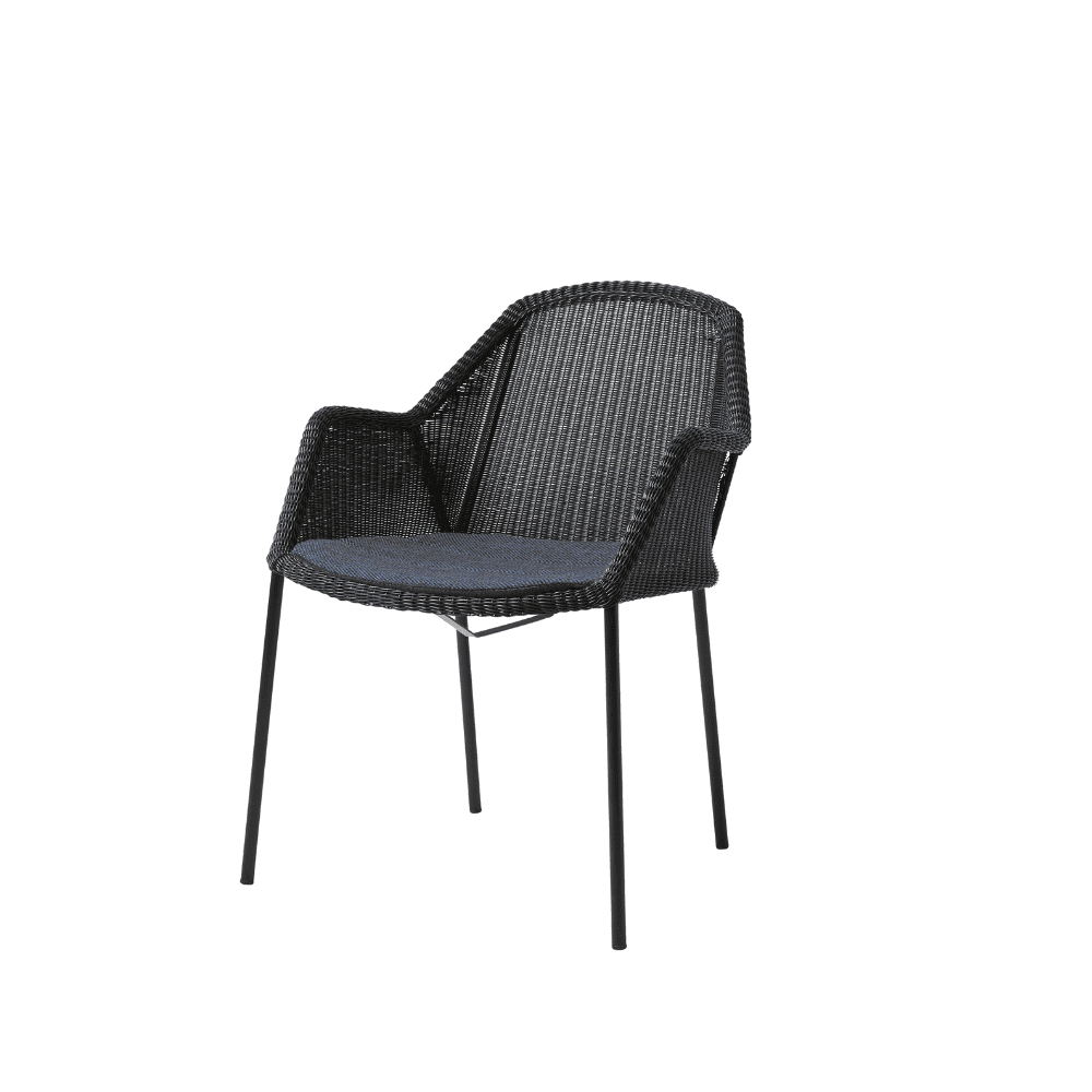 Breeze Stackable Outdoor Dining Armchair Set of 2 - Weather-Resistant Patio Chairs for Backyard, Poolside & Garden Relaxation