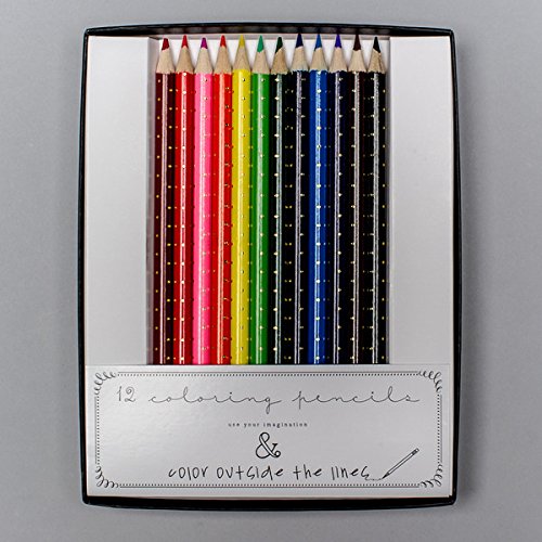Karen Adams Premium Set of 12 Vibrant Colored Pencils for Artists & Adult Coloring Books - Perfect for Sketching, Drawing & Relaxation Therapy