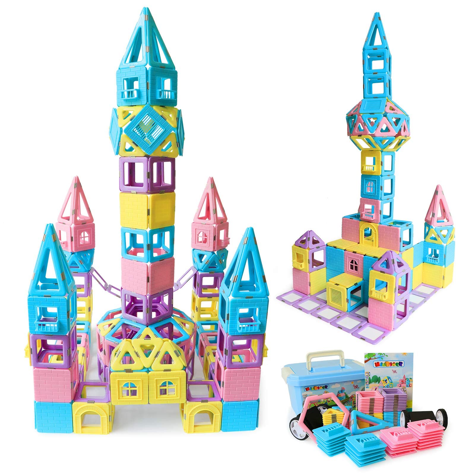 MAGBLOCK Magnetic Building Blocks STEM Educational Toys - 103PCS Construction Set for Kids, Boys & Girls | Develop Creativity & Basic Skills | Perfect Gift for Birthday & Christmas | Great for Classroom, Homeschool & Playroom Activities