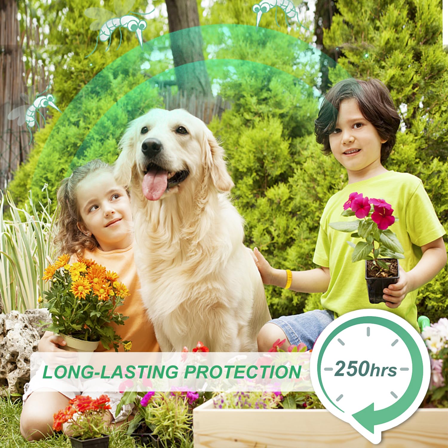 60 Pack Natural Mosquito Repellent Bracelets with 120 Refills - DEET-Free Insect Repellent Wristbands for Kids & Adults - Waterproof & Long Lasting Protection for Outdoor Camping, Hiking, Traveling, Fishing and Backyard Activities