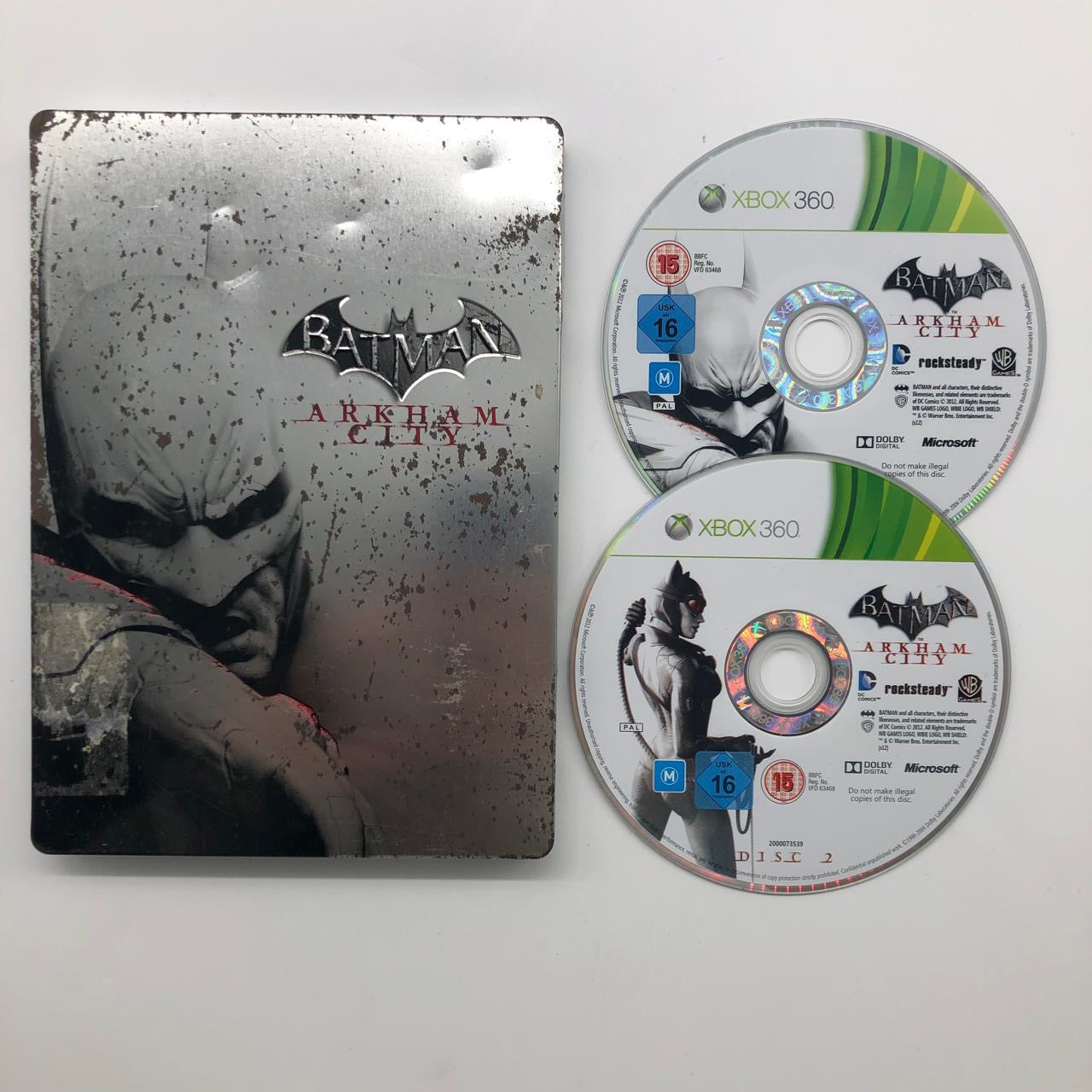 Batman Arkham City Steelbook Edition - Xbox 360 Game (PAL Region) | Collector's Edition for Gaming Enthusiasts | Perfect for Action-Adventure Fans & Batman Collectors