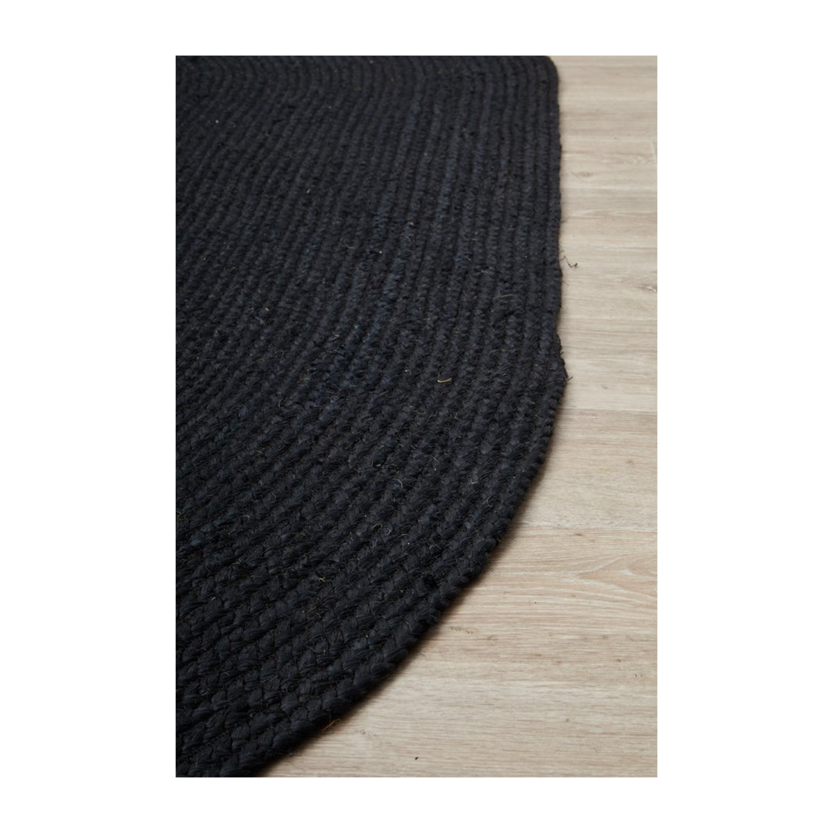Bondi Oval Rug - Soft & Durable Black Area Rug for Living Room, Bedroom, or Office | Non-Slip & Easy to Clean