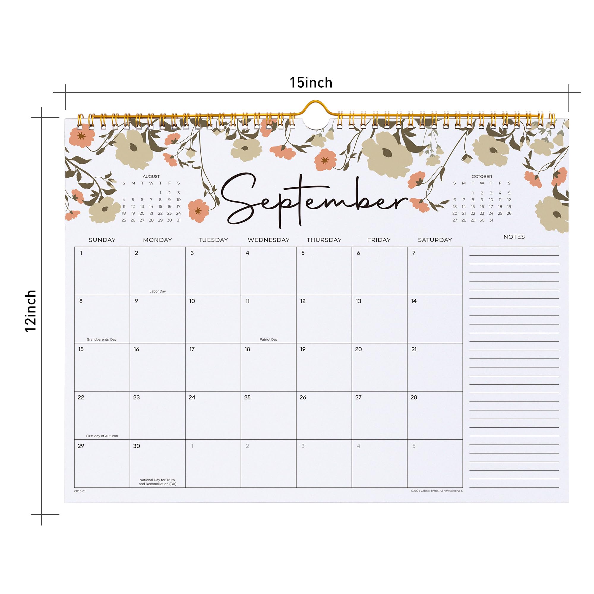 2025-2026 Floral Wall & Desk Calendar - 15