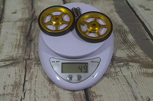 Premium Lightweight Easy Wheels with Titanium Bolts for Brompton Folding Bikes - Gold Edition | Perfect for Urban Commuting, Travel & Bike Storage