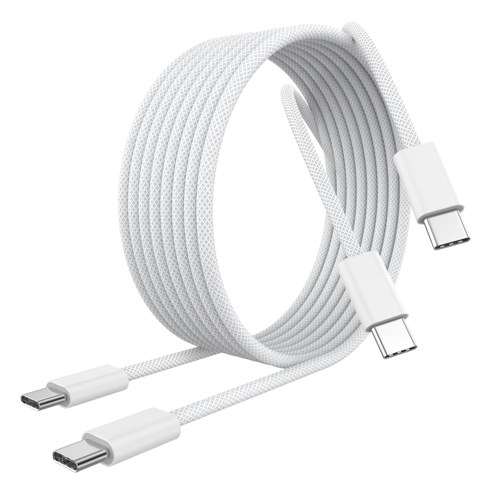 MFi Certified iPhone 16 Charger 6FT 2-Pack - 60W USB C to USB C Fast Charging Cable for iPhone 16/16 Plus/16 Pro/16 Pro Max/15 Series, iPad Pro/Air/Mini, Samsung Galaxy - Perfect for Home, Office & Travel (White)