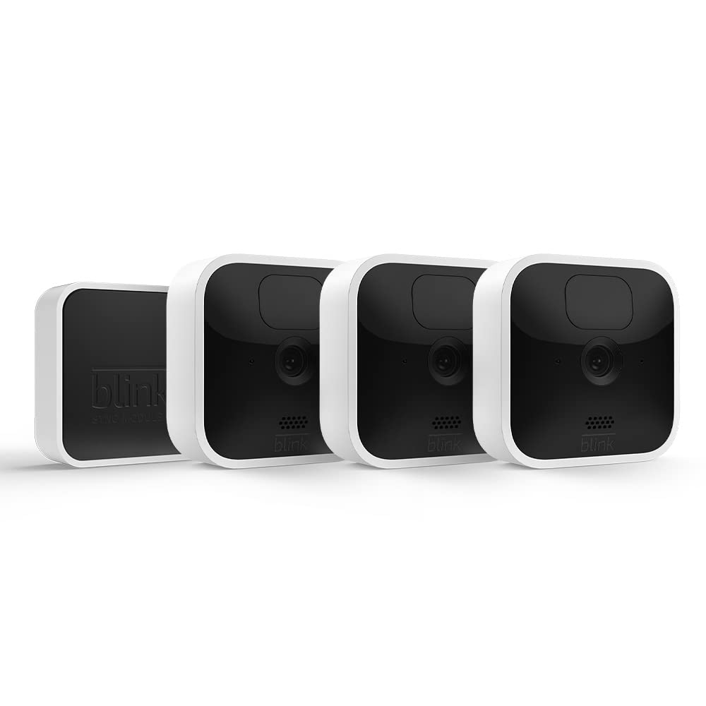 Blink Indoor Wireless HD Security Camera System - 3 Pack with 2-Year Battery Life, Motion Detection, Two-Way Audio & Alexa Compatibility | Free Blink Subscription Trial | Ideal for Home Monitoring, Baby Watching & Pet Surveillance