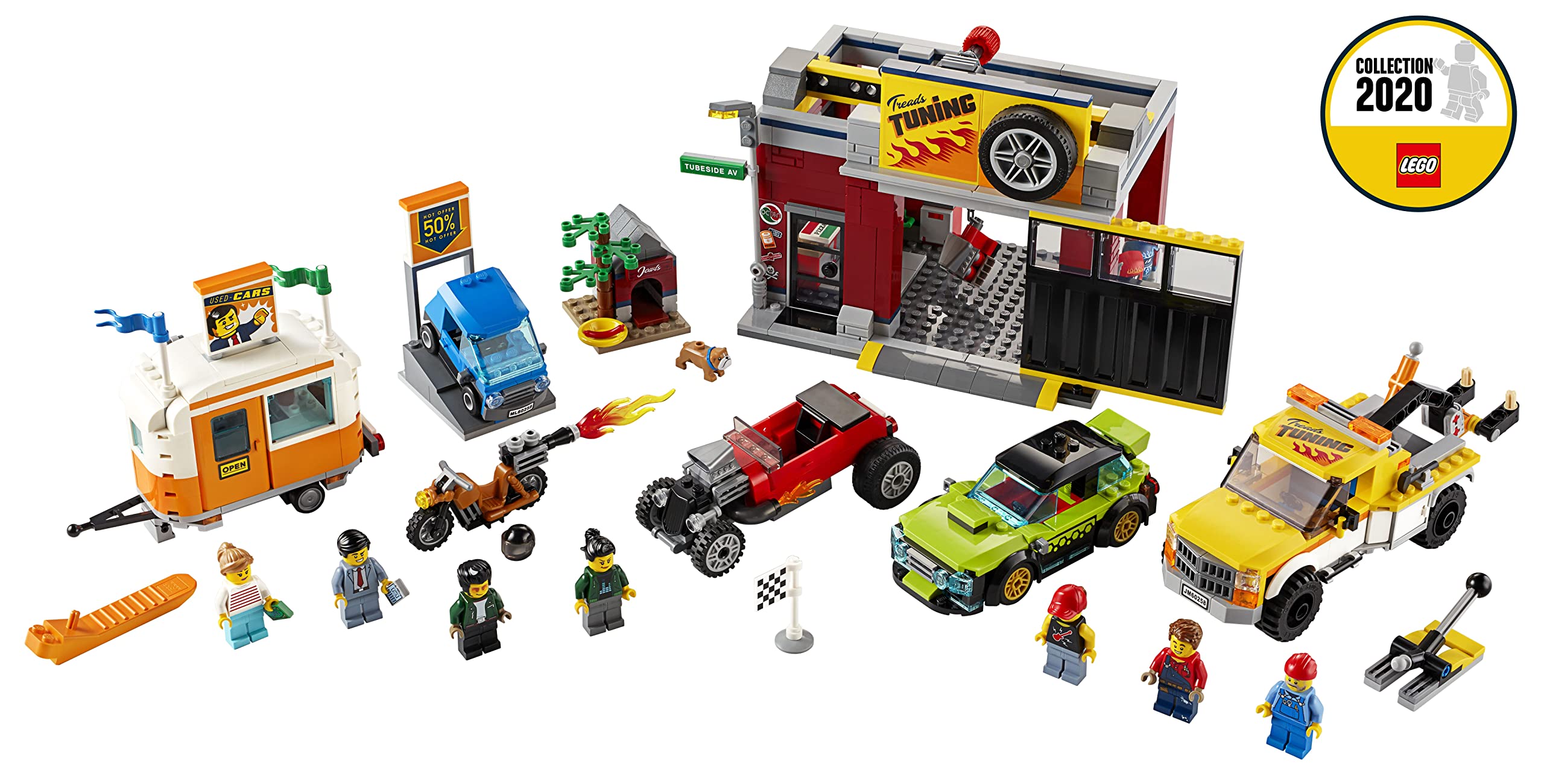 LEGO 60258 City Nitro Wheels Tuning Workshop Toy Car Building Set for Kids - Creative Play & STEM Learning for Boys & Girls Ages 6+ | Perfect for Birthday Gifts & Car Lovers