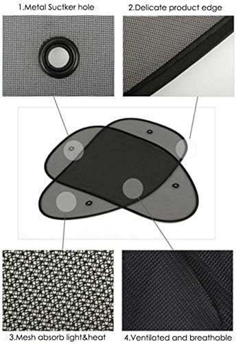 Car Side Window Sun Shade with Suction Cups - UV Protection Sunscreen for Vehicles | Easy Installation & Heat Reduction | Perfect for Parking, Road Trips & Baby Protection