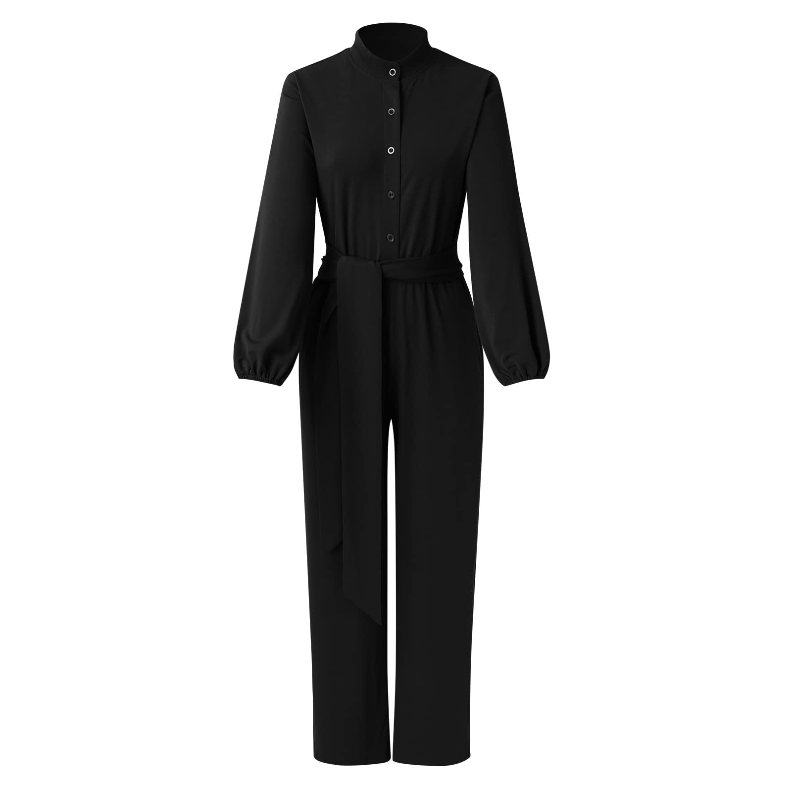 Elegant Black Jumpsuit for Women - Professional Job Interview Outfit, Dinner Dress & Stylish Bodysuit | Plus Size Orange Puffer Vest | Office Wear, Evening Events & Winter Fashion