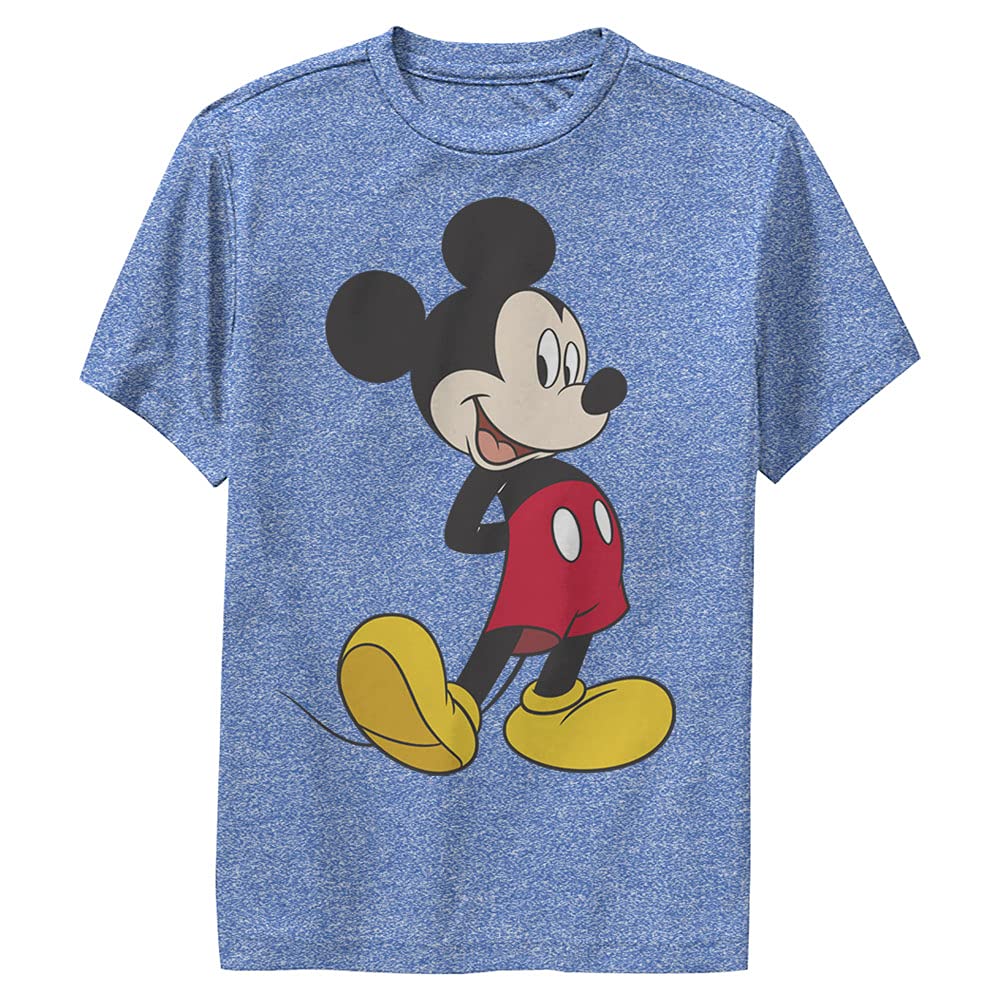 Disney Mickey Mouse Boys' Performance T-Shirt - Classic Cartoon Character Cotton Tee for Kids, Sports & Casual Wear