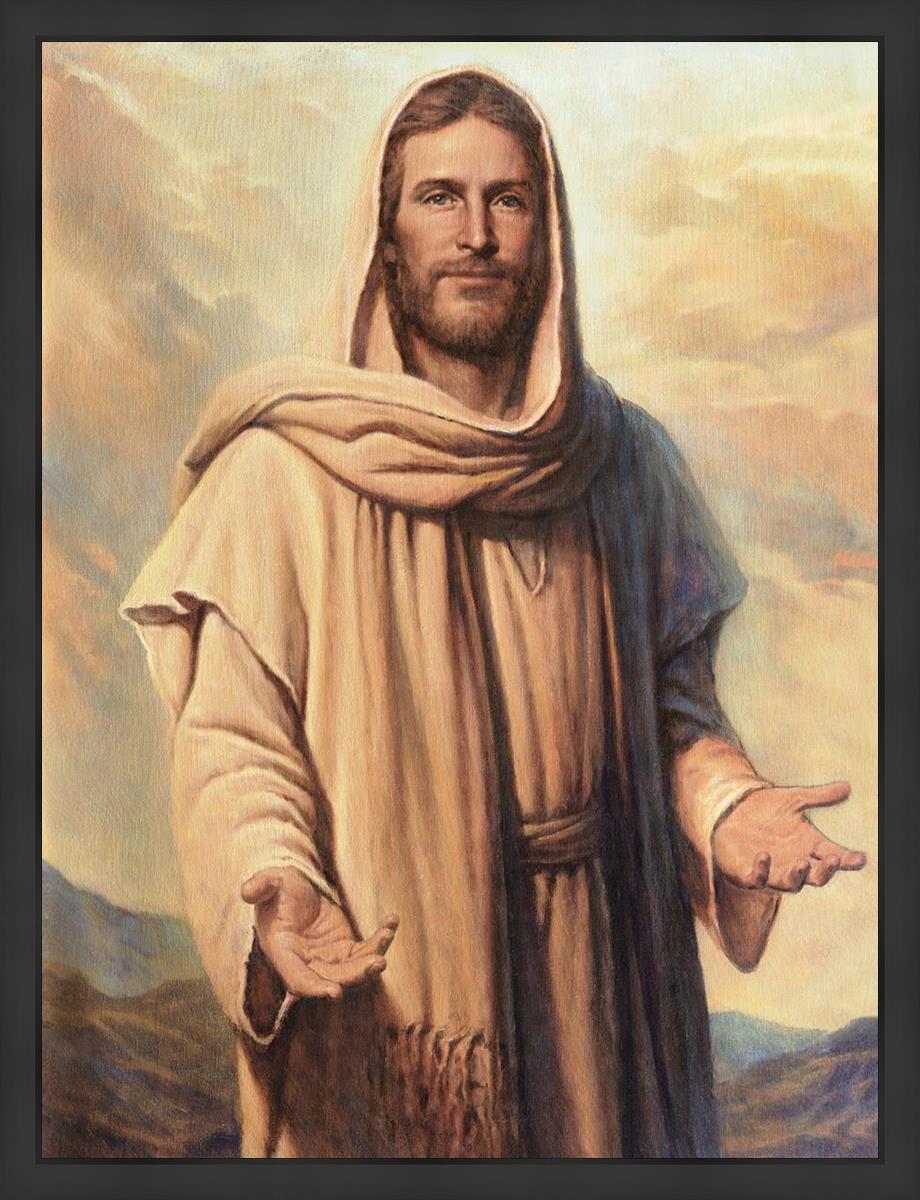 Abide With Me Large Wall Art - Inspirational Canvas Print for Living Room, Bedroom & Office Decor - Perfect for Home, Church & Spiritual Spaces