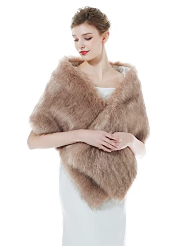 Long Faux Fur Dusty Rose