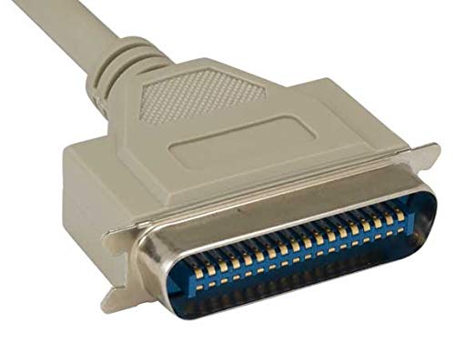 DB25 Male to CN36 Male Parallel Printer Cable - 25-Pin to 36-Pin Connector - 10 Feet High-Speed Data Transfer Cable for Dot Matrix Printers, Industrial Equipment & Legacy Devices - Perfect for Office, Warehouse & Retro Computing Setups