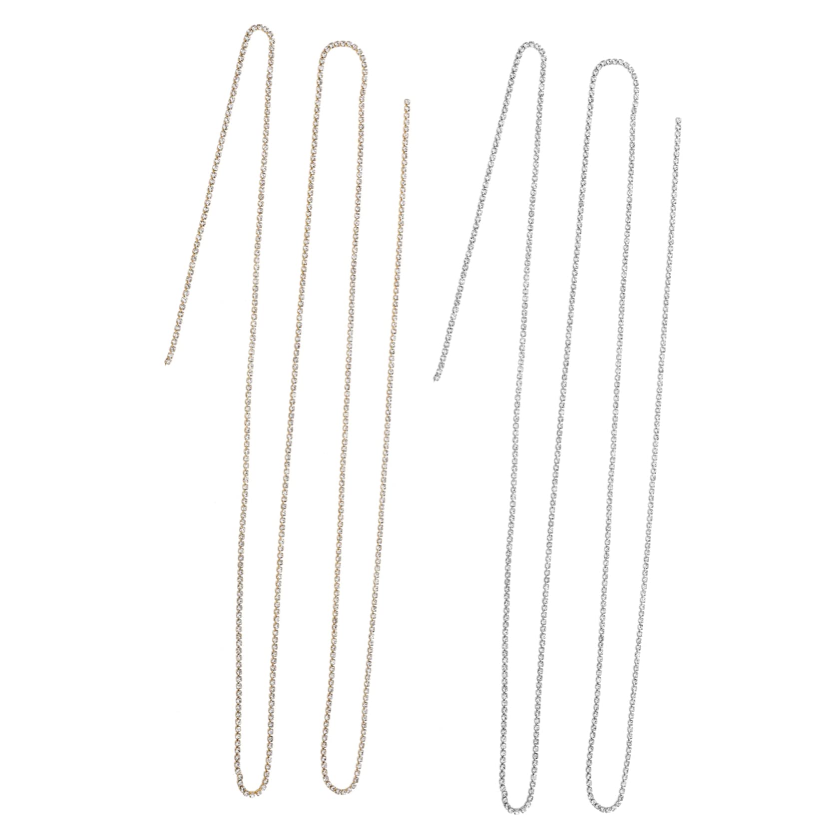 BELLIFFY 2pcs Nail Chain Jewelry Set - Rhinestone & Pearl Decorations for Nail Art, DIY Manicure, Bridal & Party Nails - Perfect for Salon, Wedding, Prom & Special Occasions