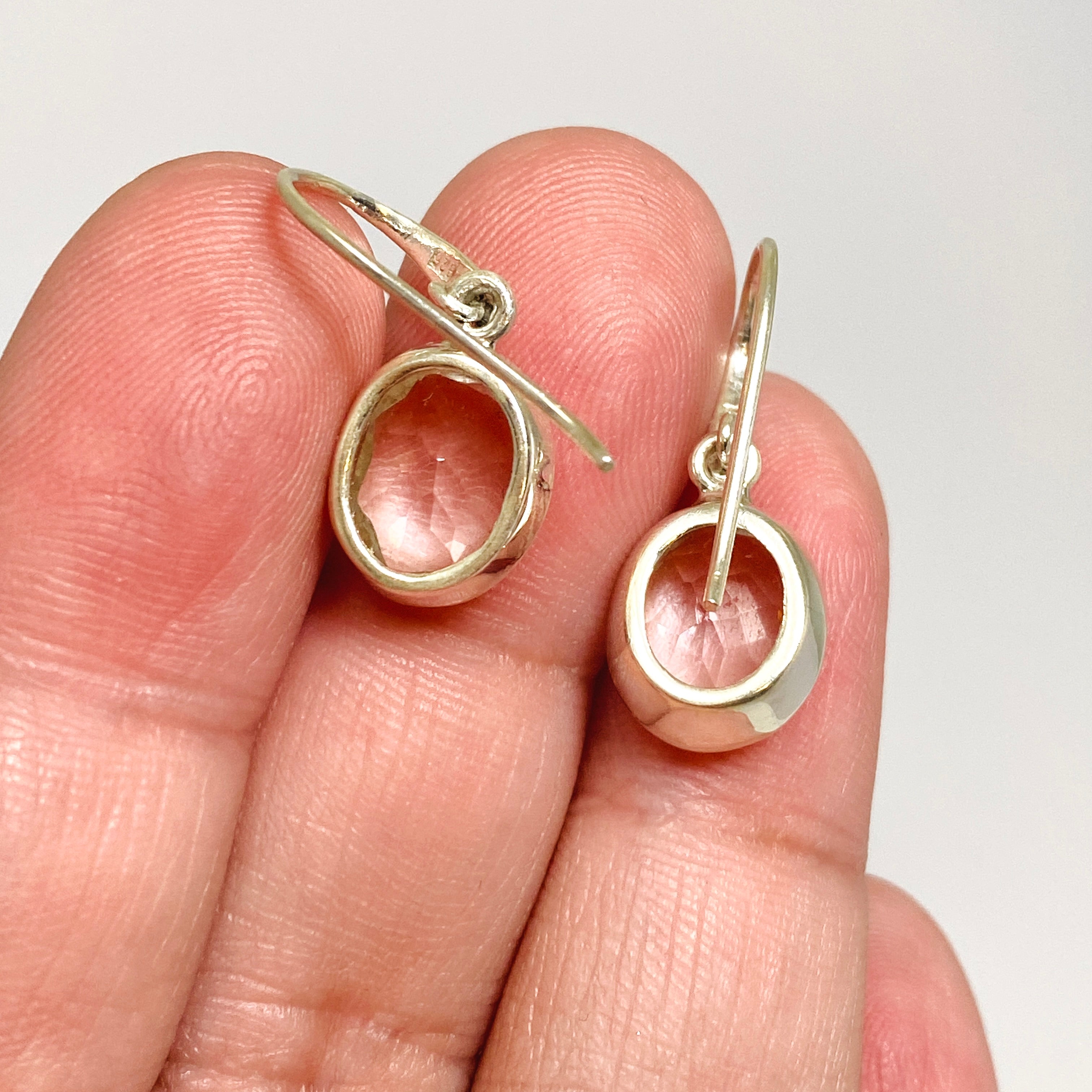 Clear Quartz Oval Faceted Earrings for Women - Elegant Dangle Drop Jewelry for Party, Wedding & Everyday Wear | PEGJ218