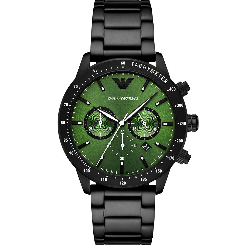 Emporio Armani AR11472 Men's Black Stainless Steel Watch - Stylish Luxury Timepiece for Business, Casual & Formal Occasions