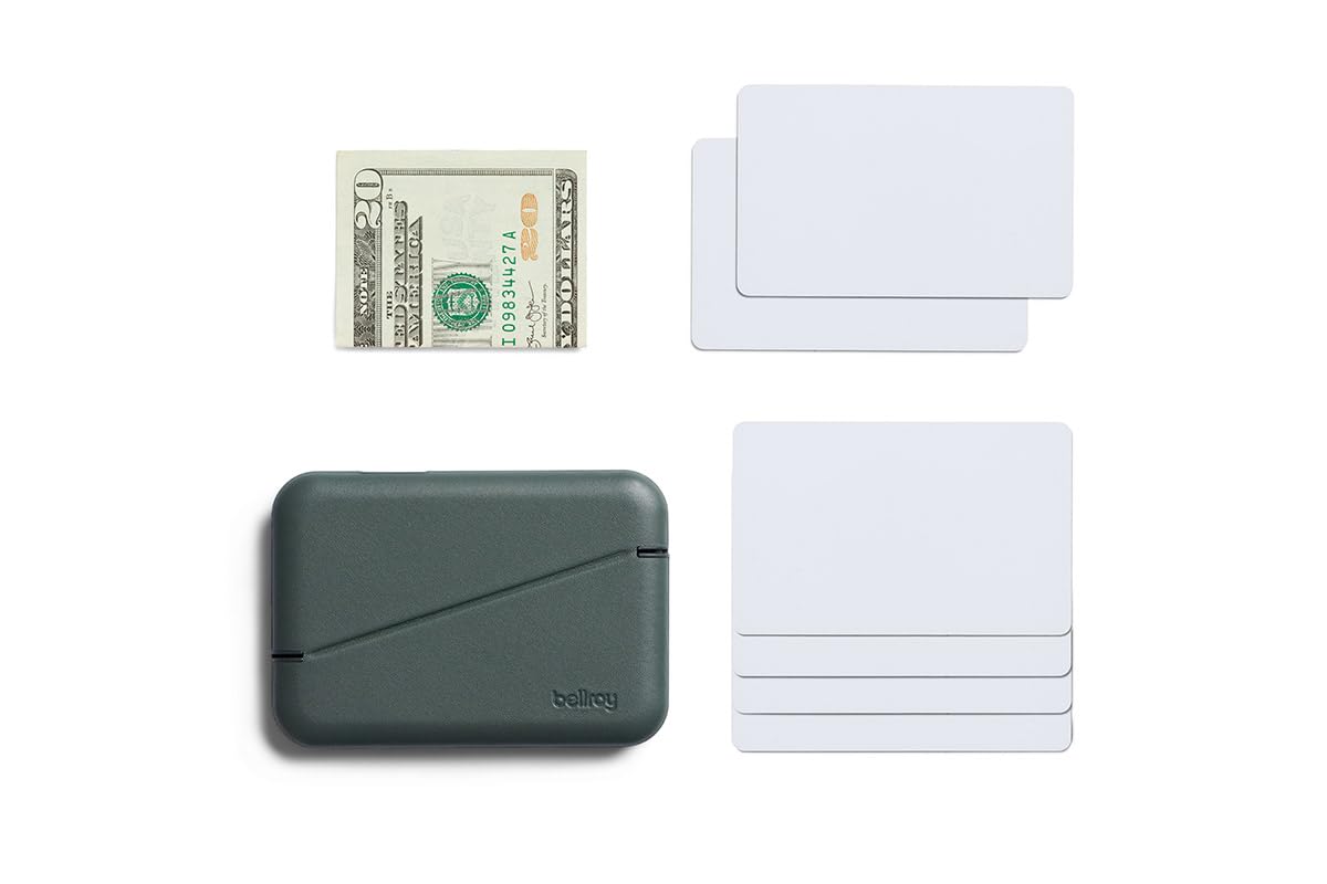 Bellroy Flip Case Second Edition - Slim RFID Blocking Card Holder & Hardshell Wallet (Everglade Green) - Perfect for Travel, Everyday Carry & Minimalist Lifestyle