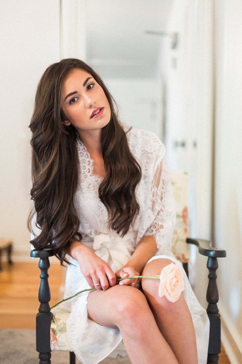 Swan Queen Elegant Silk & Lace Kimono Robe - Ivory Lined Style 104SH for Bridal Shower, Honeymoon & Luxury Loungewear