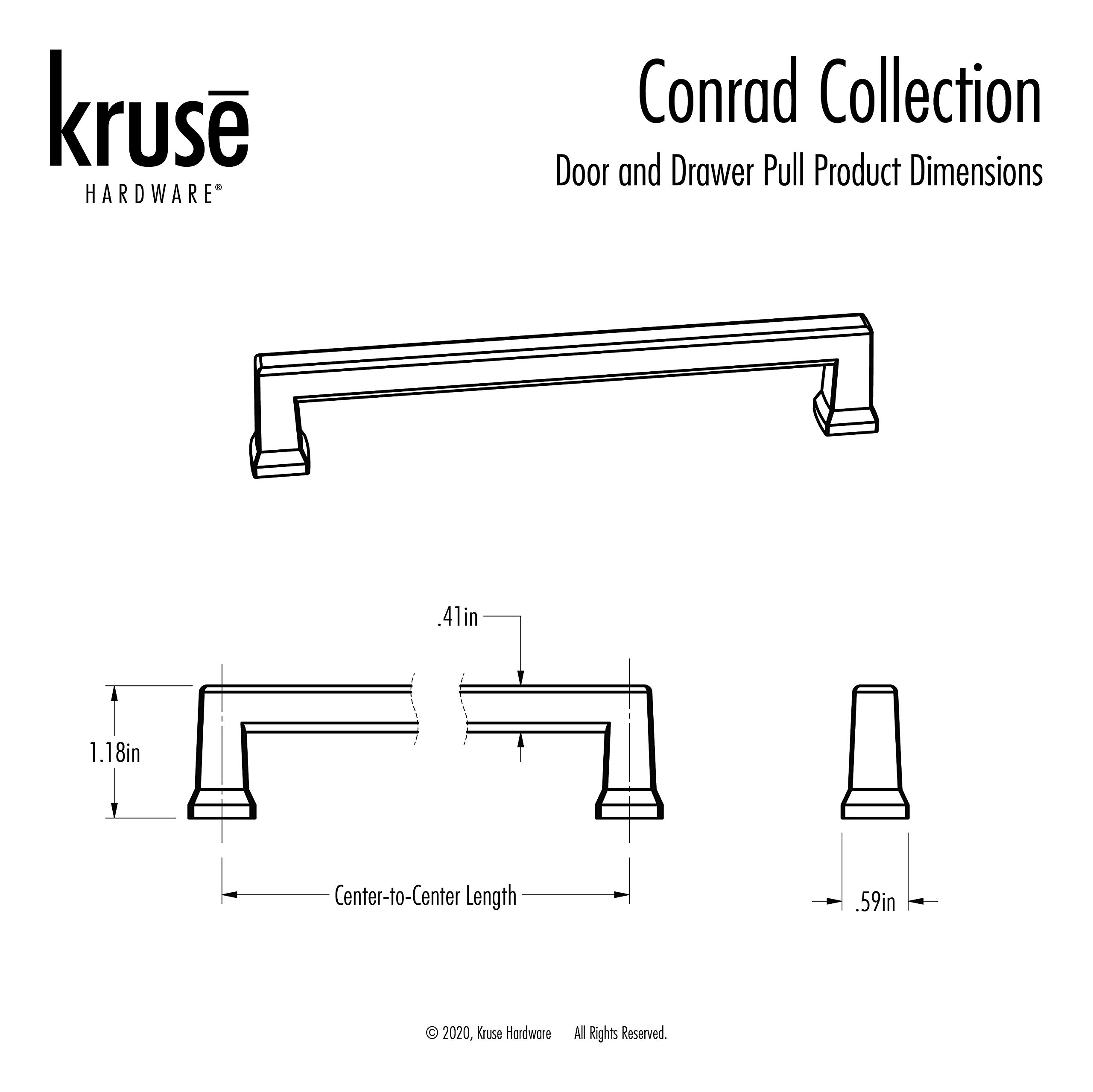 (10-Pack) Conrad 8-Inch Matte Black Cabinet Door and Drawer Pulls - Heavy Duty Hardware for Kitchen, Bathroom & Furniture - 8in Center-to-Center Measurement