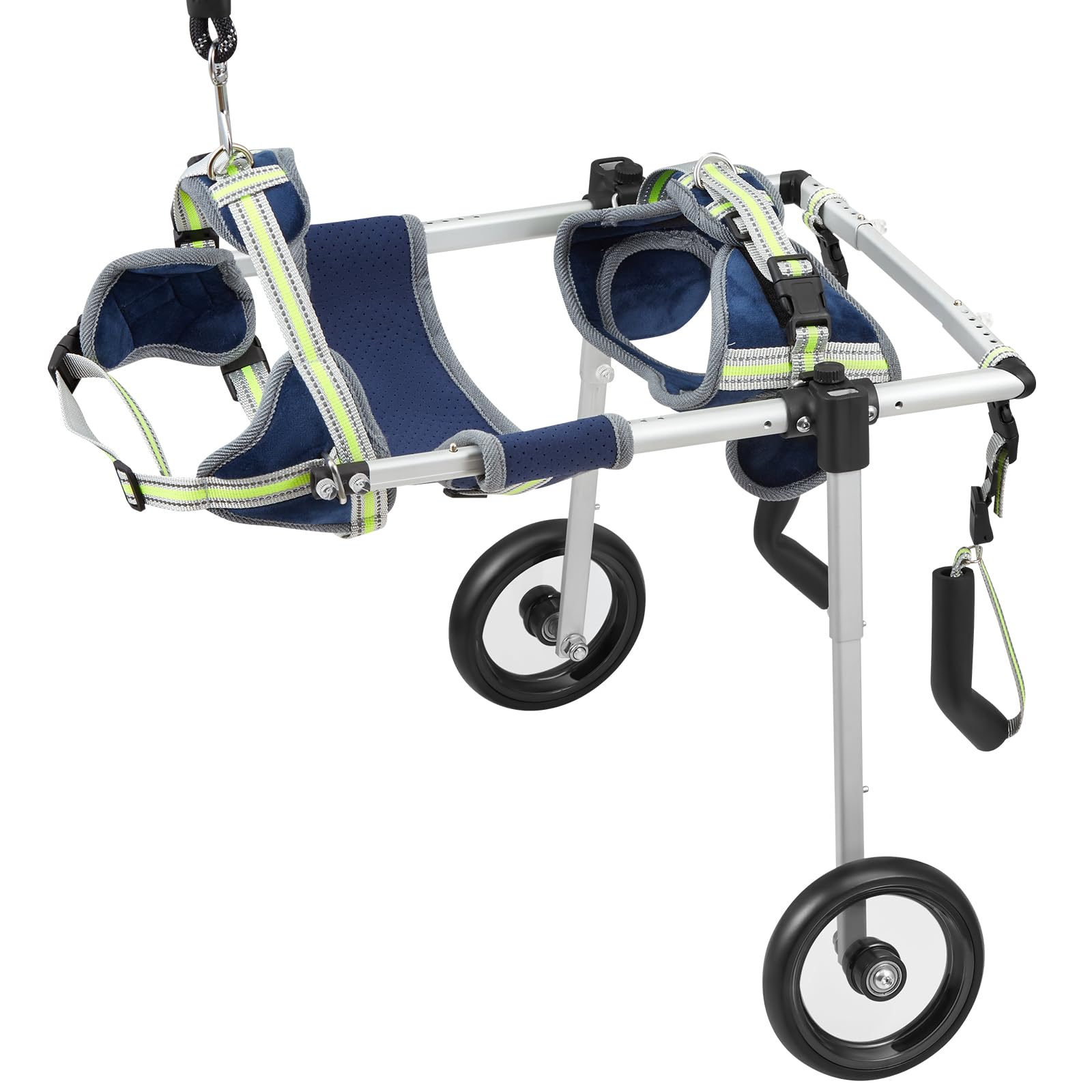 VEVOR Adjustable Lightweight Dog Wheelchair for Back Legs - Small Pet Mobility Cart with 2 Wheels for Injured, Disabled, or Paralyzed Dogs - Helps Hind Limb Weakness Recovery - Perfect for Rehabilitation & Daily Mobility Support