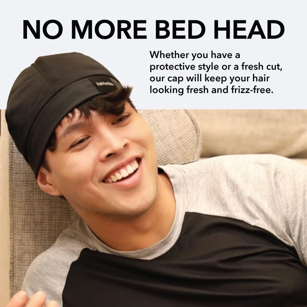 Satin Lined Unisex Adjustable Wave Cap for Sleeping & Hair Protection - Soft & Comfortable Hair Accessory for Men & Women