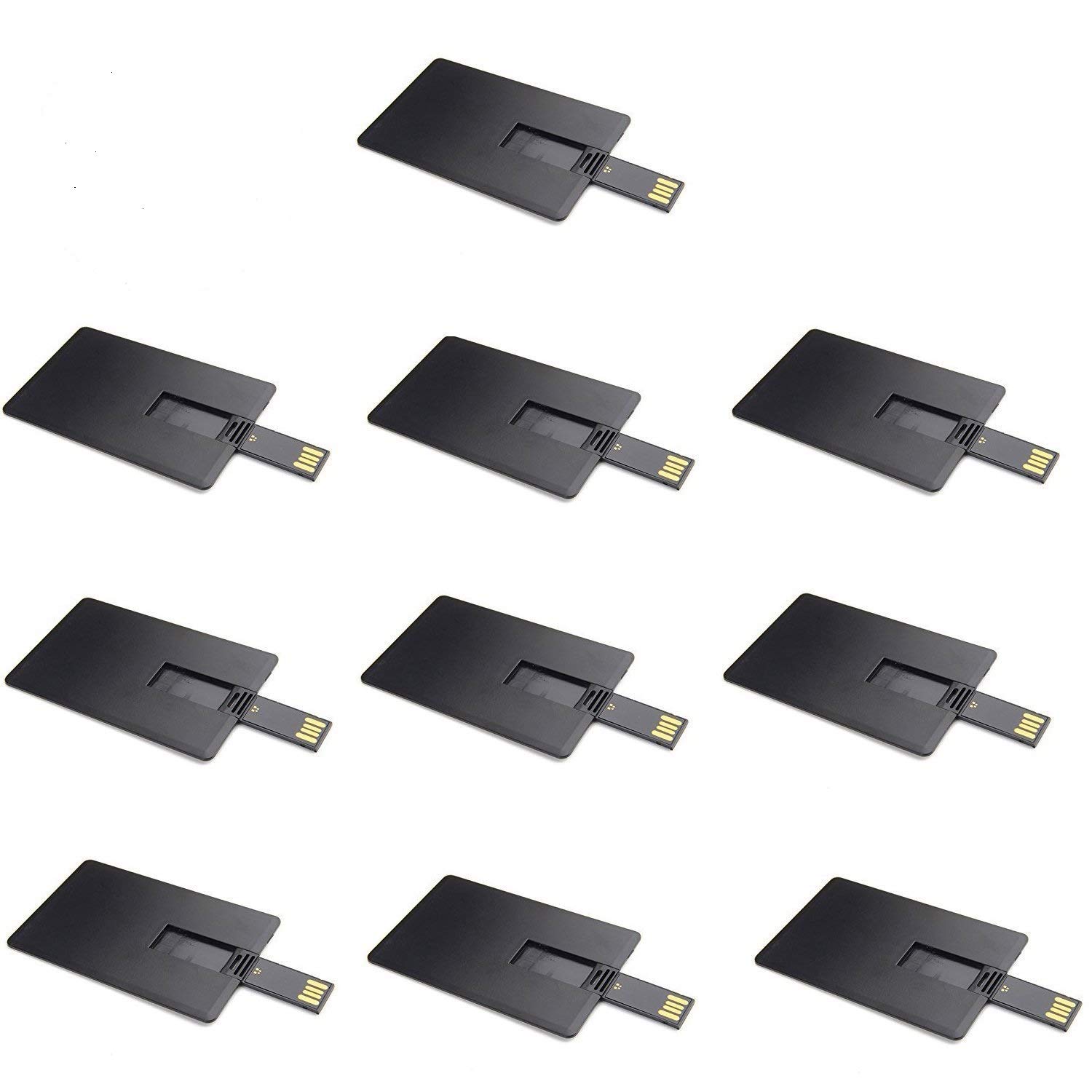 100 Pack Business Credit Card USB Flash Drives 2.0 - 128MB Storage (Black/White) - Perfect for Corporate Gifts, Trade Shows & Bulk Data Storage