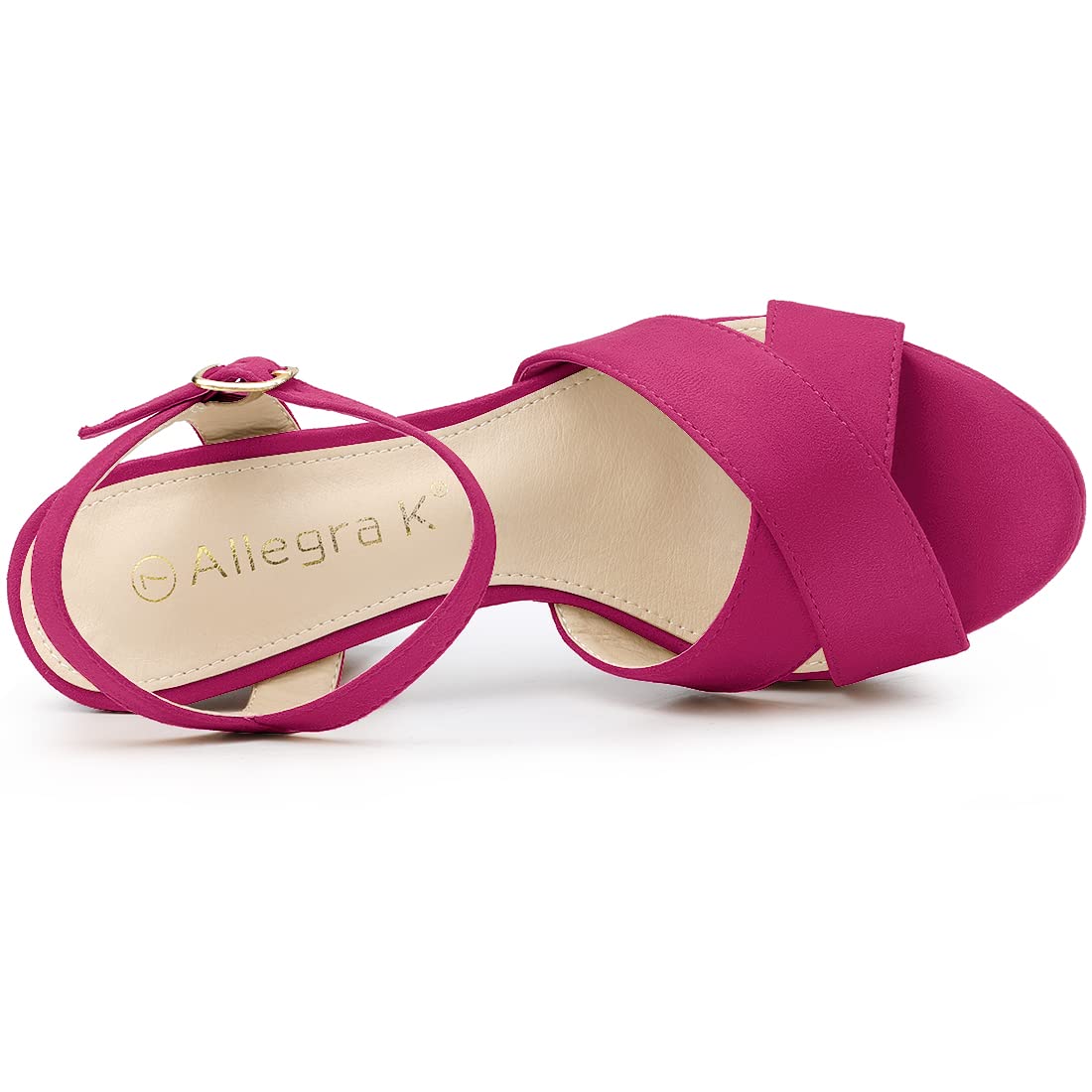 Allegra K Women's Chunky Heel Slingback Sandals - Comfortable Platform Dress Shoes for Summer, Weddings & Parties