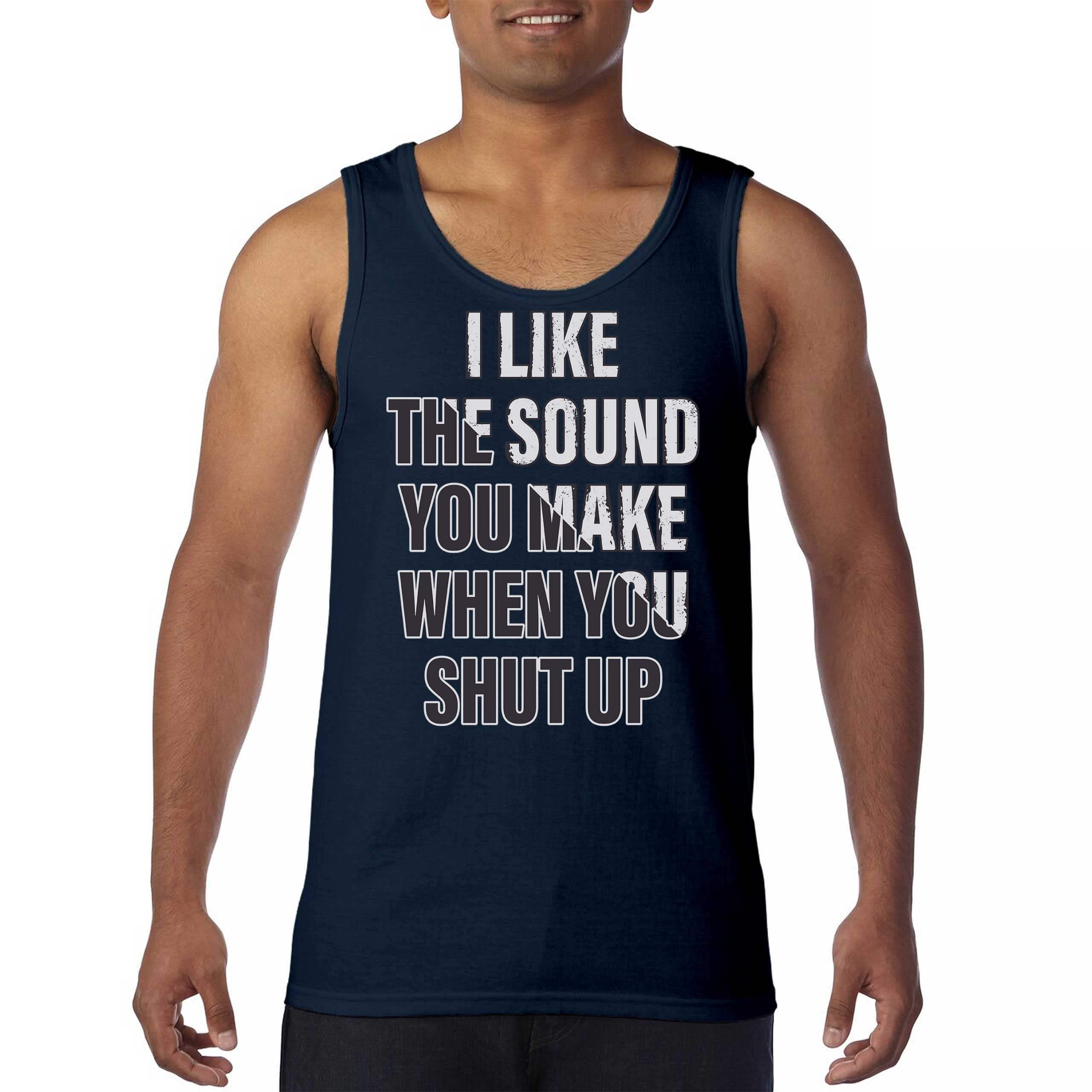 Funny Men's Shut Up Tank Top - Sarcastic Humor Graphic Tee for Casual Wear, Gym, and Parties