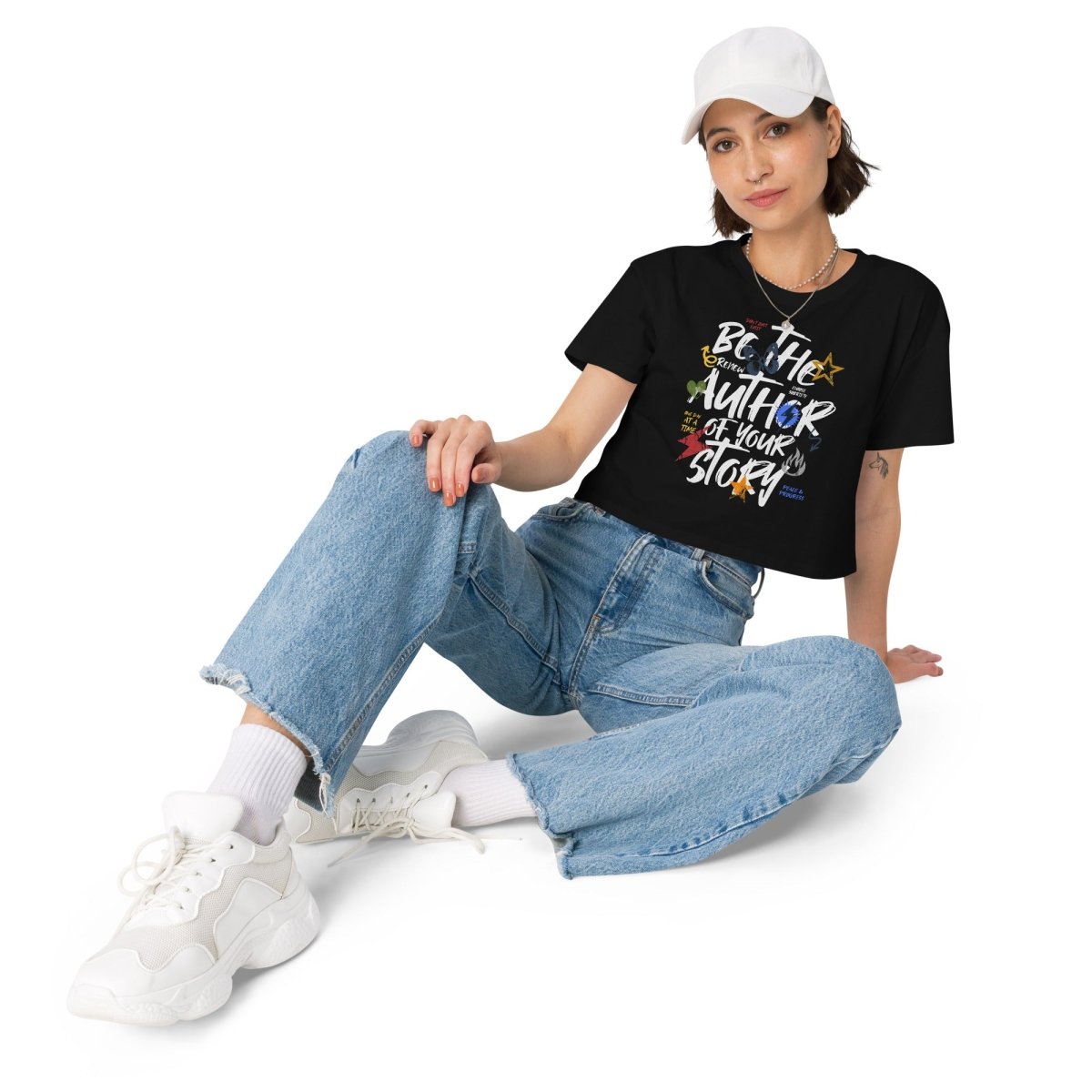Empowering Sobriety Women's Crop Top - Motivational Workout & Recovery Apparel for Yoga, Gym & Daily Wear