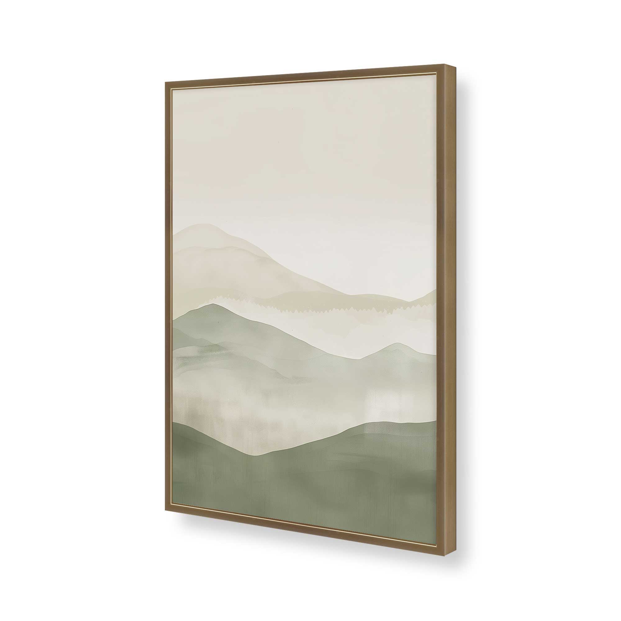 Green Aventurine Horizon Print Wall Art - Nature Inspired Spiritual Decor for Home, Office & Meditation Space