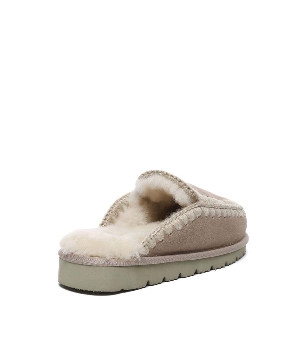Women's UGG Stitch Slippers - Cozy Fleece-Lined House Shoes for Winter Comfort | Perfect for Indoor Lounging & Relaxation at Home