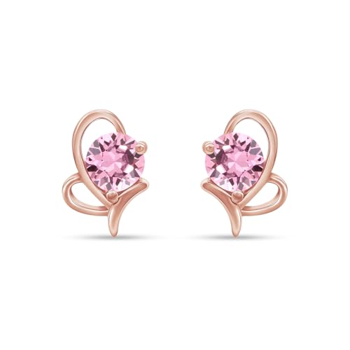 Rose Gold Plated Silver- Simulated Tourmaline