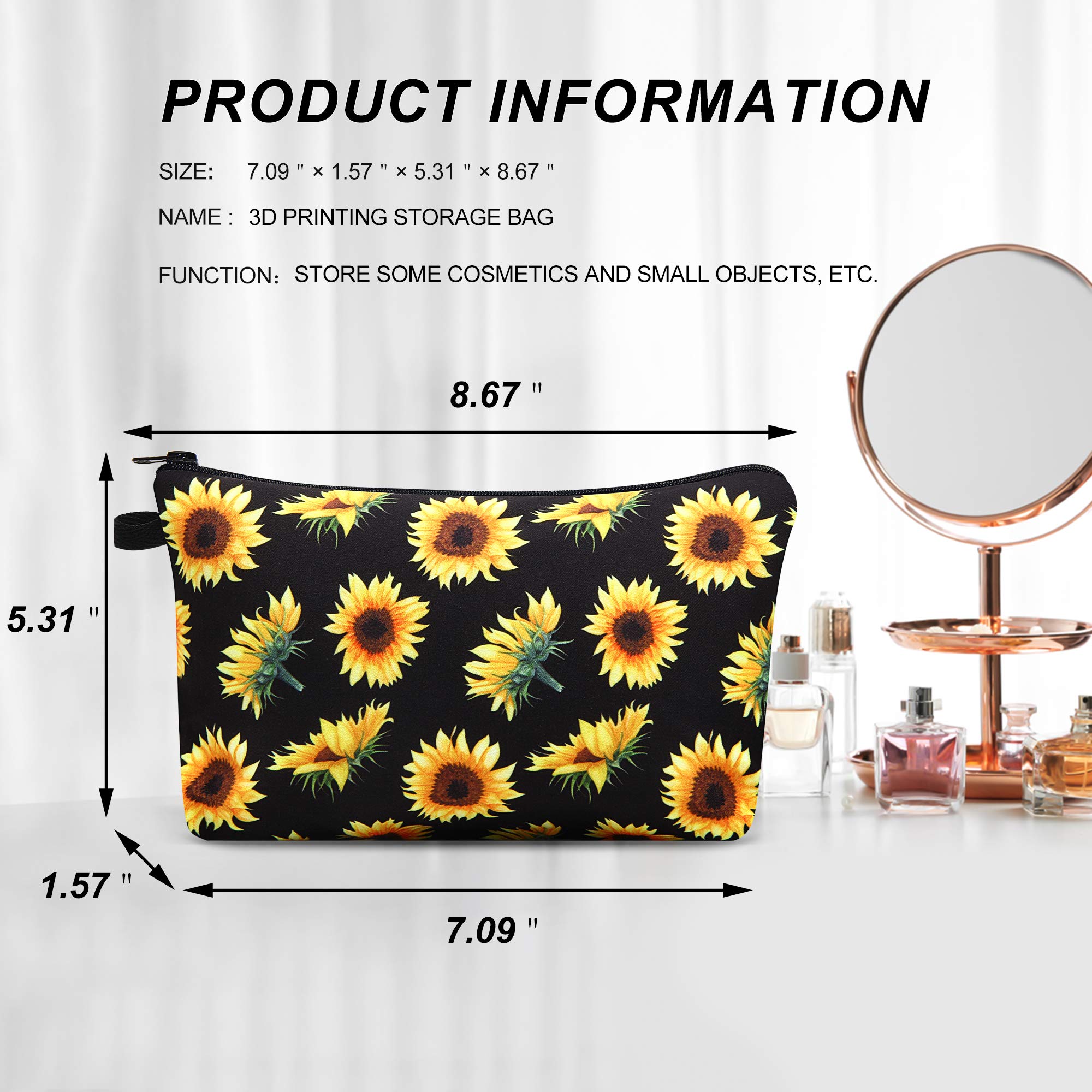 SELLYFELLY Women's Waterproof Cosmetic Bag - Travel Makeup Pouch & Toiletry Organizer for Purse | Portable Beauty Accessories Case | Perfect for Travel, Gym & Daily Use