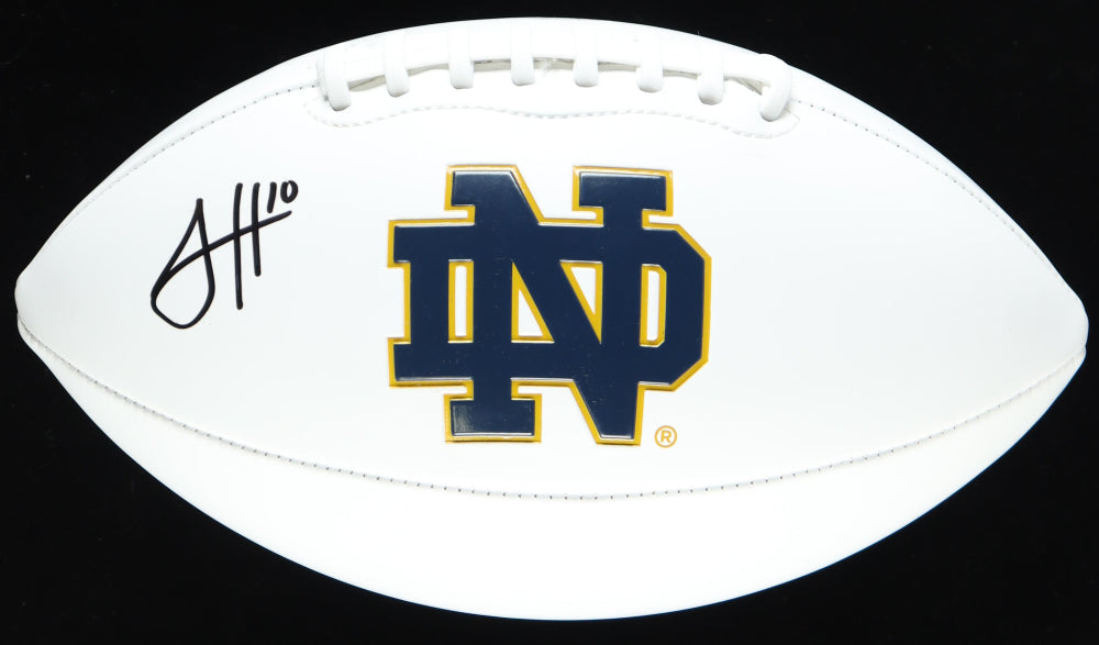 Sam Hartman Autographed Notre Dame Football - Official NCAA Collectible for Fans, Memorabilia & Sports Decor - Perfect for Game Room, Man Cave or Gift