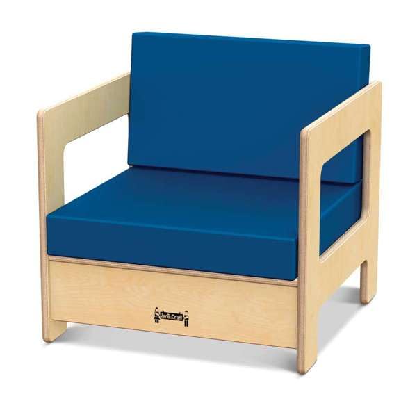 Jonti-Craft Kids Living Room Furniture Set - Blue Playroom Sofa & Chair for Toddlers & Children | Perfect for Daycare, Preschool & Home Play Areas