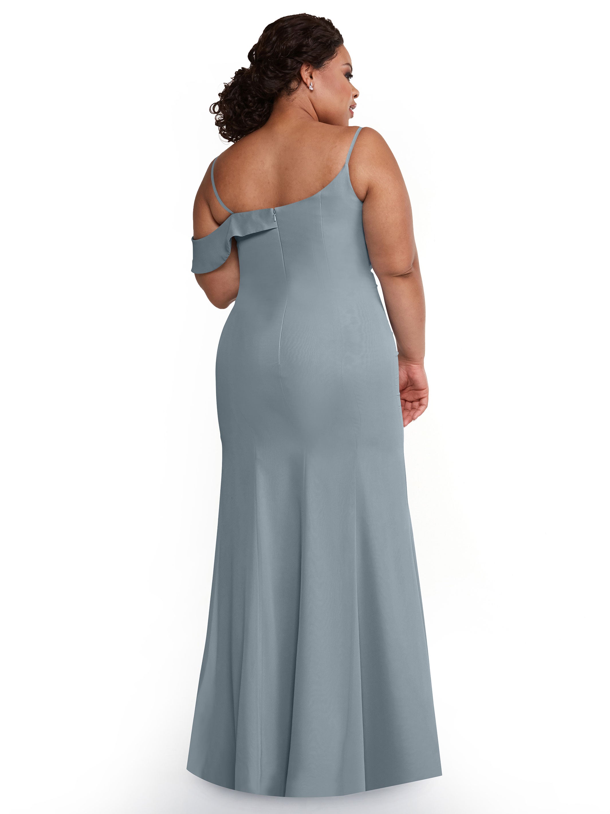 Elegant One Shoulder Fit and Flare Chiffon Bridesmaid Dress - Perfect for Weddings, Prom, and Formal Events