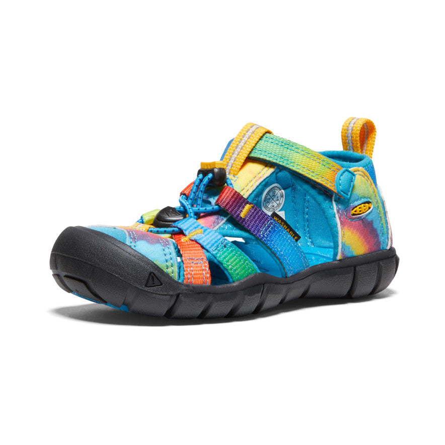 Little Kids' Seacamp II CNX Water Shoes - Vivid Blue/Original Tie Dye for Beach, Pool & Outdoor Play