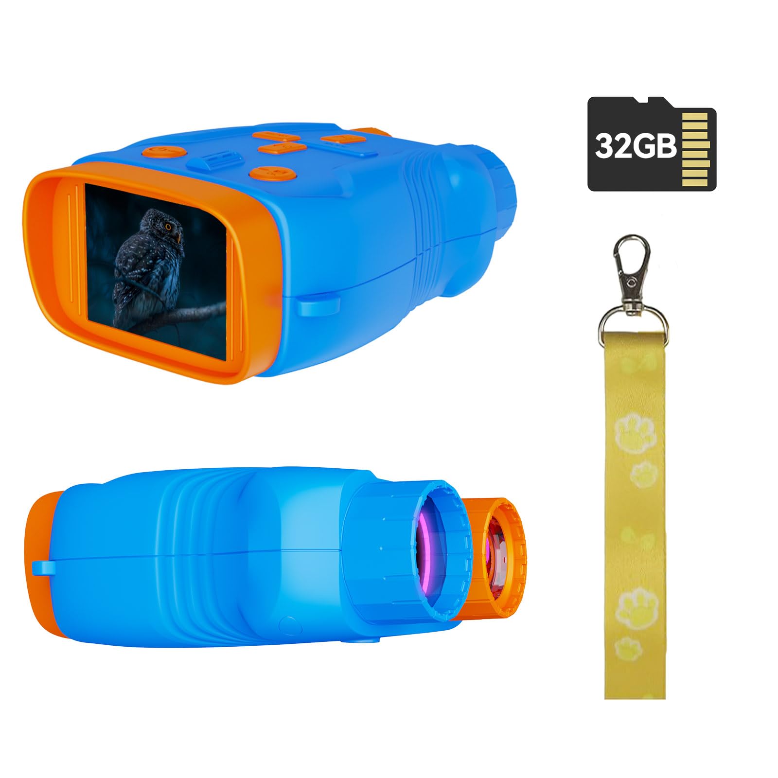 Night Vision Goggles for Kids Ages 5-12 | 5X Zoom Binoculars with 32GB Card | Perfect for Outdoor Adventures, Camping & Nighttime Exploration