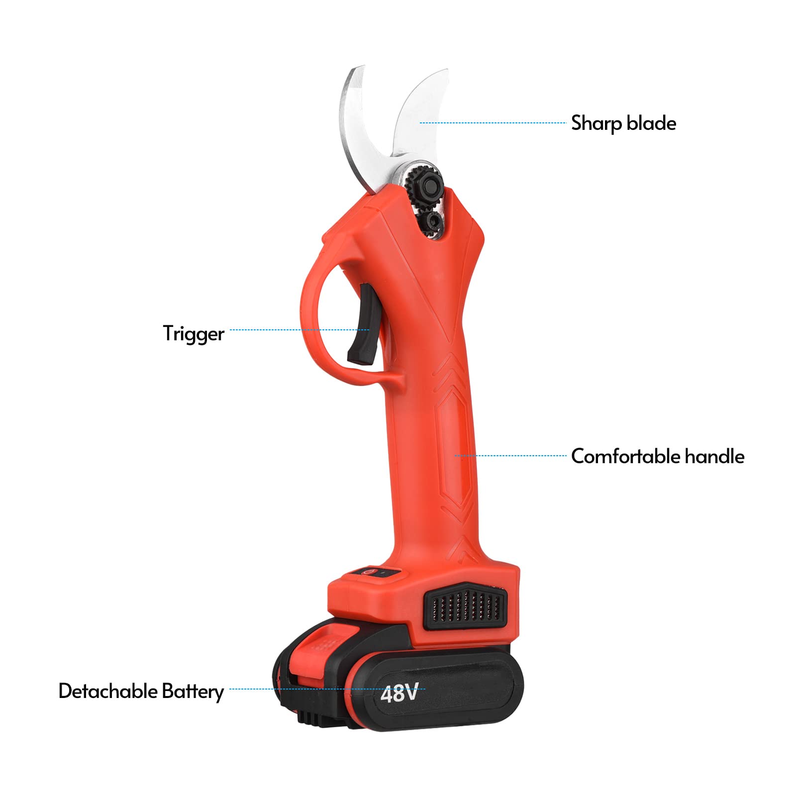Kavolet 48V Cordless Electric Pruning Shears - Rechargeable Lithium Battery Powered Garden Shears, Portable Branch Cutter for Tree Trimming, Gardening & Landscaping | Perfect for Home Garden, Orchard & Vineyard Maintenance