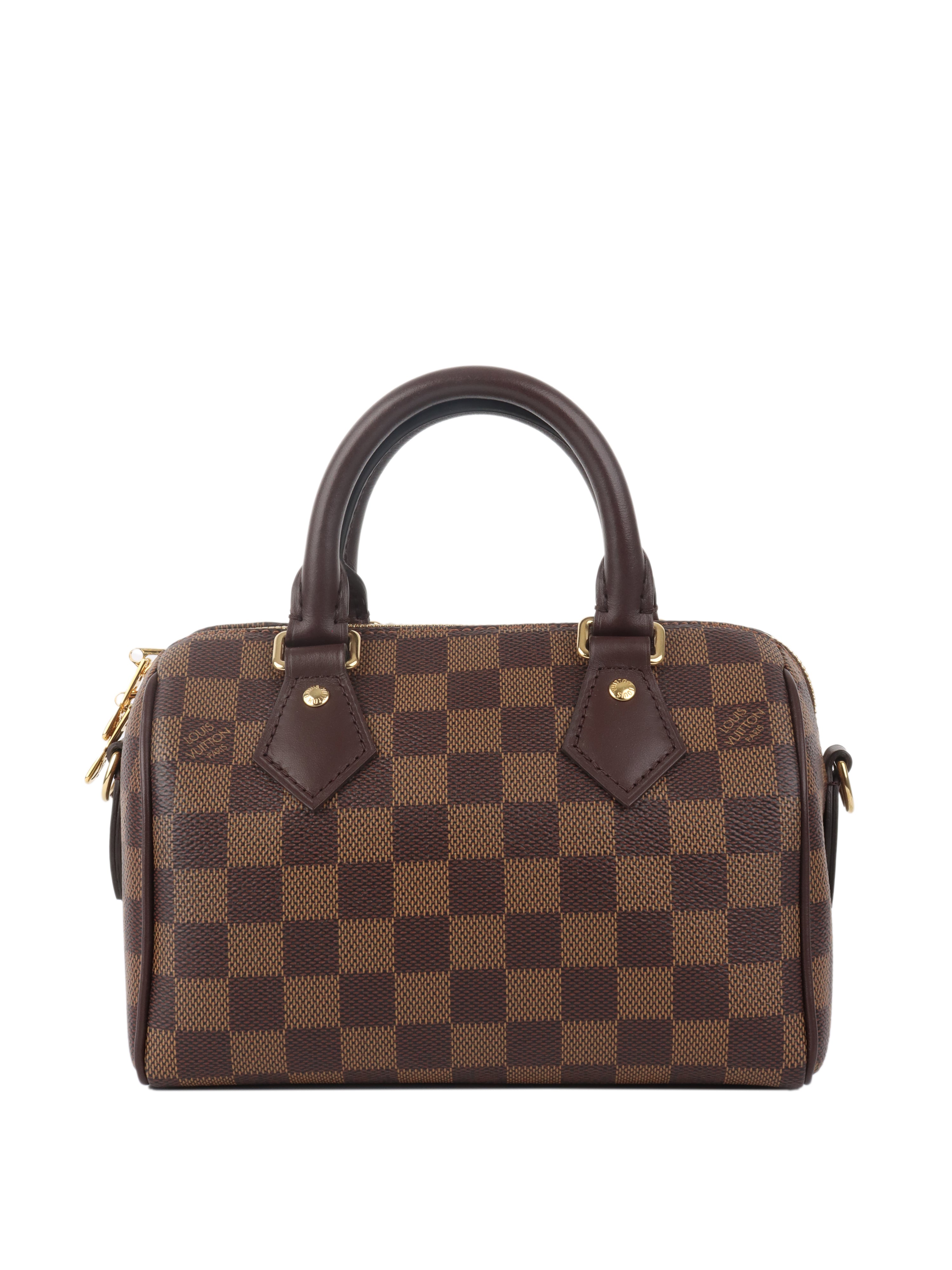 Louis Vuitton Damier Ebene Speedy 20 Bandouliere Crossbody Bag - Luxury Designer Handbag for Women, Perfect for Work, Travel & Everyday Use