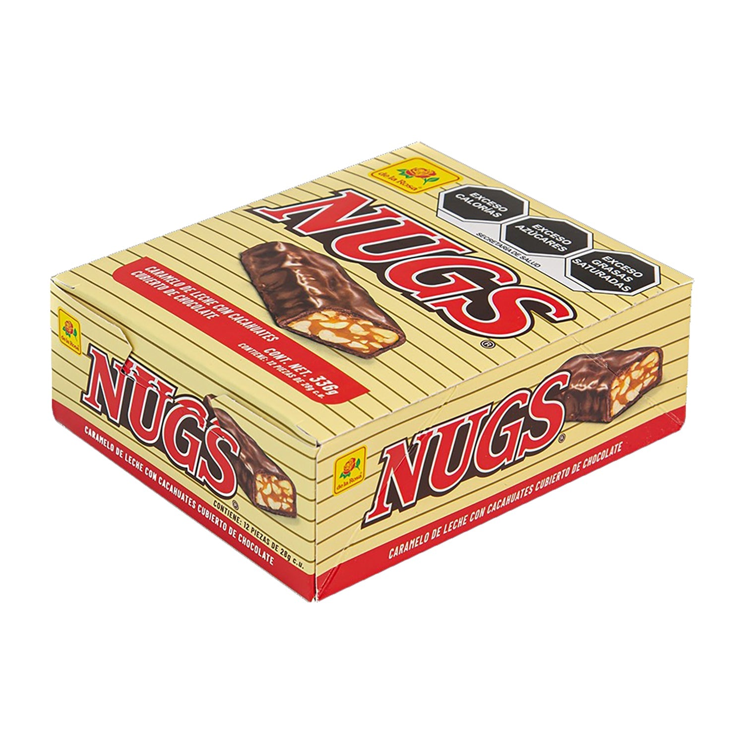 De La Rosa Nugs Candy | 12 Count Box | Mexican Peanut Marzipan Treats for Parties, Gifts & Snacking